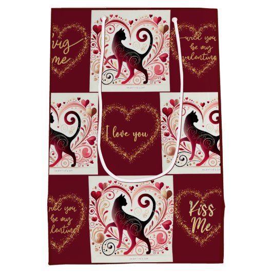 Maroon Cat - Wrapping Paper Mittlere Geschenktüte (Rückseite)