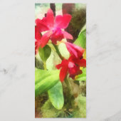 Maroon Cattleya Orchids Wedding Menu Menükarte (Rückseite)