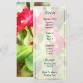 Maroon Cattleya Orchids Wedding Menu Menükarte (Vorne/Hinten)