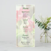 Maroon Cattleya Orchids Wedding Menu Menükarte (Stehend Vorderseite)