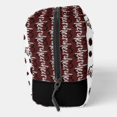 Maroon Cheer Hearts, Pom Poms, Megaphone Muster Waschbeutel (Rechts)