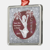 Maroon, Cheerleader Christmas Ornament Aus Metall (Links)