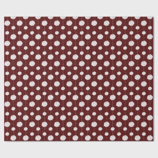 Maroon Cheerleader Pom Pom Pattern Geschenkpapier (Flach)