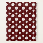 Maroon Cheerleader Pom Pom Pattern Planer (Rückseite)