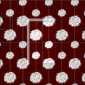 Maroon Cheerleader Pom Pom Pattern Stoff (Kachel)
