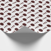 Maroon Cheerleader Pom Poms & Hearts Pattern Geschenkpapier (Ecke)