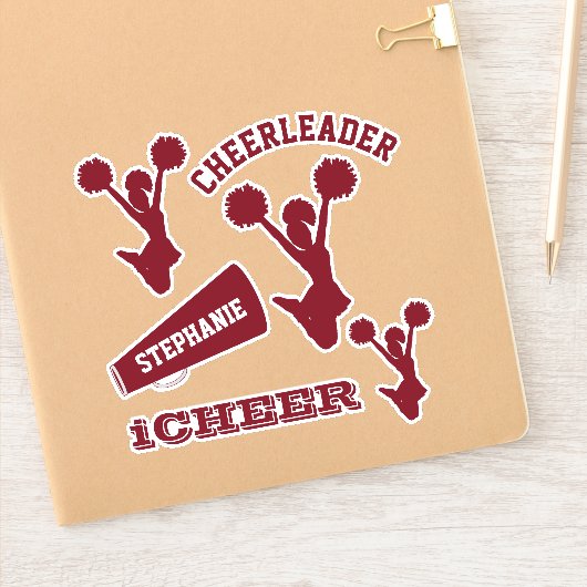 Maroon Cheerleader Set Aufkleber (Notizbuch)