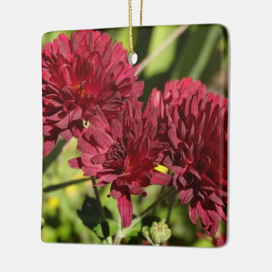 Maroon Chrysanthemums Keramikornament (Links)