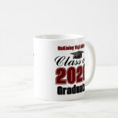 Maroon Class of 2026 Graduation Keepsake Kaffeetasse (VorderseiteRechts)