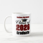 Maroon Class of 2026 Graduation Keepsake Kaffeetasse (Links)