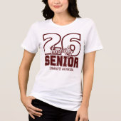 Maroon Class of 2026 Graduation Tri-Blend Shirt (Vorderseite)
