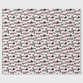 Maroon "Class of" Hundeschema und Dots Pattern Wra Geschenkpapier (Flach)