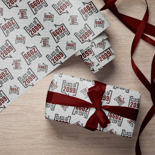 Maroon Class Year-Sprachblase Geschenkpapier