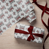 Maroon Class Year-Sprachblase Geschenkpapier