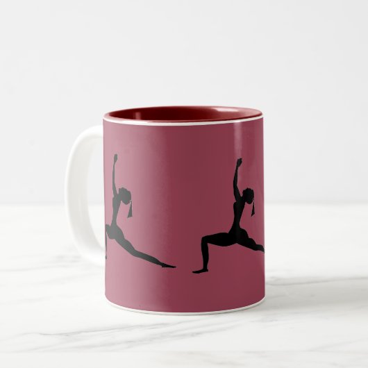 Maroon Coffee Cup Zweifarbige Tasse (Vorderseite Links)