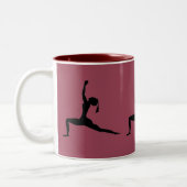 Maroon Coffee Cup Zweifarbige Tasse (Links)
