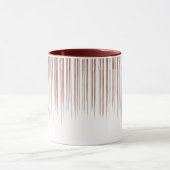 Maroon Coffee Stilvolle Streifenmuster Tasse (Zentrum)