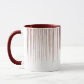 Maroon Coffee Stilvolle Streifenmuster Tasse (Links)