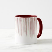 Maroon Coffee Stilvolle Streifenmuster Tasse (VorderseiteRechts)