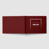 Maroon Color School Grad mit Namen Gästebuch (Voll)