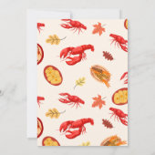 Maroon Crawfish Boil Party Picnic Celebration Einladung (Rückseite)