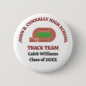 Maroon Cross Country Custom Track Läufer Button (Vorderseite)