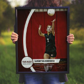 Maroon Curved Frame School Foto Poster