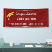 Maroon Custom Club Abschluss Banner (Messe)