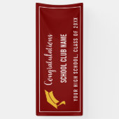 Maroon Custom Club Abschluss Banner (Vertikal)