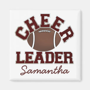 Maroon Custom Football Chefredakteur Magnet