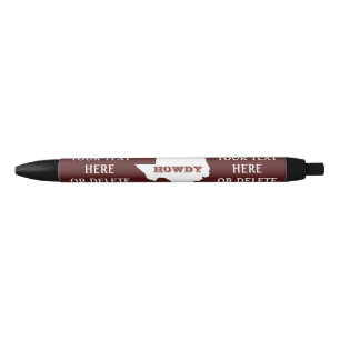 Maroon Custom Text Texas Map Kontur Howdy Texan Kugelschreiber