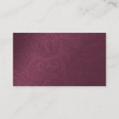 Maroon Damask Formale Platzkarten (Rückseite)