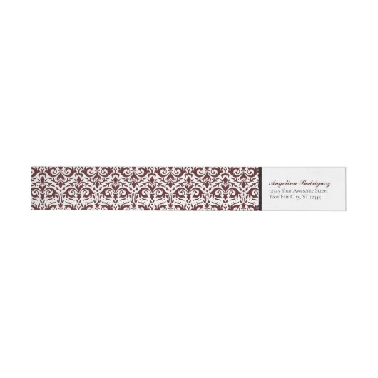 Maroon Damask Pattern Abschluss (Person)