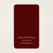 Maroon Deep Red Jewelry Display Card (Rückseite)