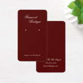 Maroon Deep Red Jewelry Display Card (Schreibtisch)