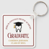 Maroon Dental School Custom Abschluss Gift Schlüsselanhänger (Rückseite)