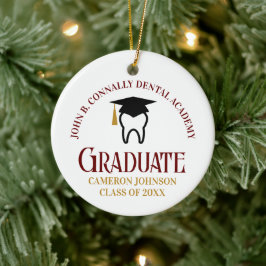 Maroon Dental School Custom Abschluss Weihnachten Keramik Ornament