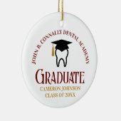 Maroon Dental School Custom Abschluss Weihnachten Keramik Ornament (Rechts)