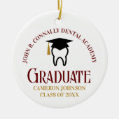 Maroon Dental School Custom Abschluss Weihnachten Keramik Ornament (Vorne)