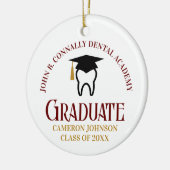 Maroon Dental School Custom Abschluss Weihnachten Keramik Ornament (Links)