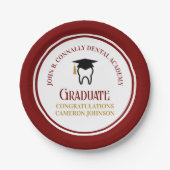 Maroon Dental School Custom Graduation Party Pappteller (Vorderseite)