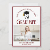 Maroon Dental School Foto Custom Abschluss Ankündigung (Vorderseite)