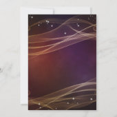 Maroon Design mit Wispy Gold Accents Wedding Einladung (Rückseite)