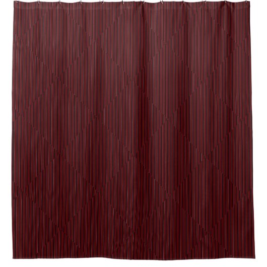 Maroon Diamond Stripe Pattern Duschvorhang (Vorderseite)