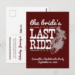 Maroon Die Braut als letzte Runde Postkarte