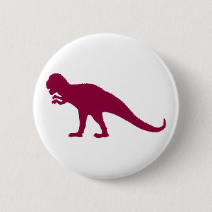Maroon Dinosaur Button