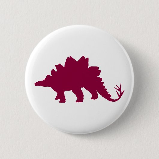 Maroon Dinosaur Button (Vorderseite)
