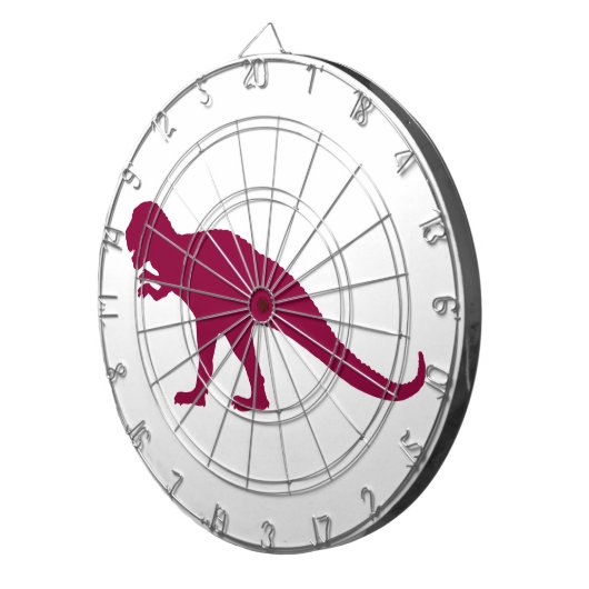 Maroon Dinosaur Dartscheibe (Vorderseite rechts)