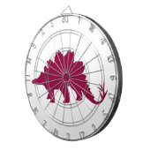 Maroon Dinosaur Dartscheibe (Vorderseite rechts)