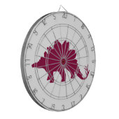 Maroon Dinosaur Dartscheibe (Vorderseite Links)